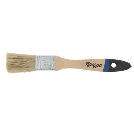 Brush flat tundra, natural bristles, wooden handle, 1 ", 25 mm-3