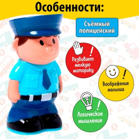 Radio -controlled “Police” machine, works from batteries, mix-3