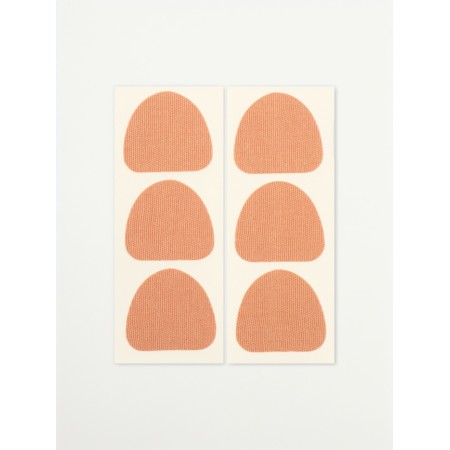 Foot protective plate, set - 6 pcs, on a glue base, beige color
