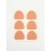 Foot protective plate, set - 6 pcs, on a glue base, beige color