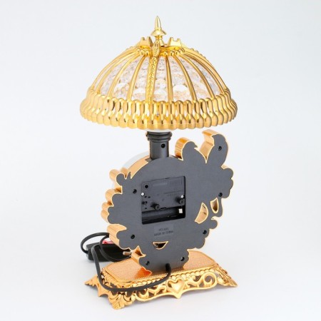 Clock - alarm clock "Fireplaces. Parrots", with backlighting - a nightlight, discrete move, 16 x 31 cm-2