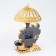 Clock - alarm clock "Fireplaces. Parrots", with backlighting - a nightlight, discrete move, 16 x 31 cm