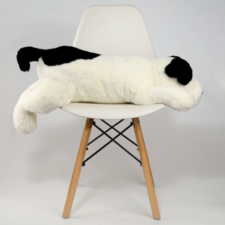 Soft toy "Dog", 75 cm, black and white color-5