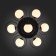 Ceiling EVOLUCE lamp. SL418.402.07. Galio. 7x60 watts, E27, 93x93x30 cm, black color