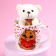 Set "I love you", a toy in a mug, Bear, color mix