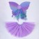 Carnival set "Butterfly", 5-7 years old, lilac: skirt, wings