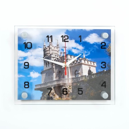 Carty clock is wall, series: city, "Lastochkino Nest", smooth move, 20 x 26 cm-4