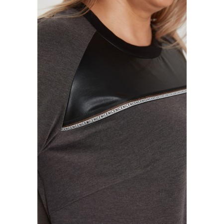 Female dress, size 58, gray color-5