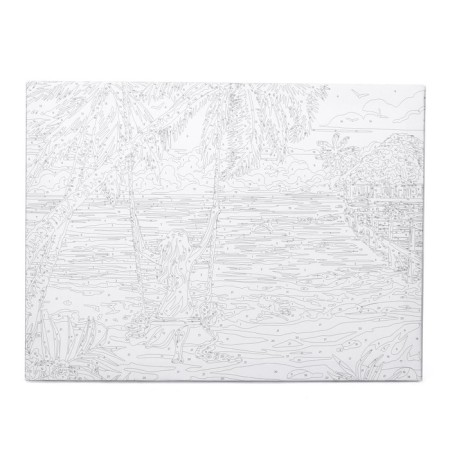 Picture on numbers on a canvas with a subframe "Paradise", 40 x 30 cm-3