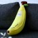 Soft toy-pile "Bunny-Banan", 65 cm, yellow color