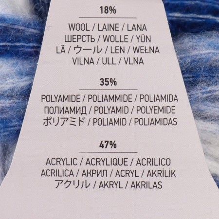 Rindrops yarn 18% wool, 35% polyamide, 47% acrylic 115m/50g (2907 Blue Melange)-3