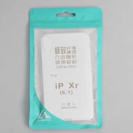 Luazon cover for iPhone XR, silicone, thin, transparent-2