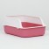 Toilet with side, 40x29x15 cm, burgundy