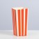 Popcorn packaging, red stripes, 6.5 x 8.7 x 17.4 cm