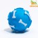 Brying toy "Ball with bones" for dogs, 8 cm, blue