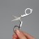 Scissors are manicure, folding, straight, 10.5 cm, silver color