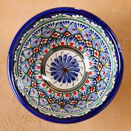 Rishtan ceramics "Patterns", 18 cm, big, mix-10