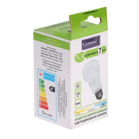 LED LED General Glden, Wa60, E27, 7 W, 230 V, 6500 K-1