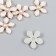 Decor for creativity plastic "Flower with pearl" white, gold 0.3x1.8x1.8 cm