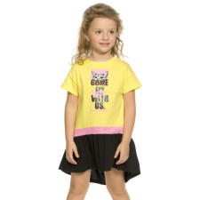Dress for girls, height 92 cm, yellow color