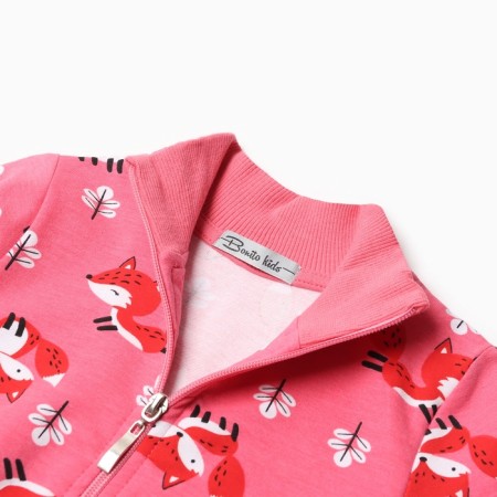 Sweatshirt for girls, pink color, height 104 cm-1