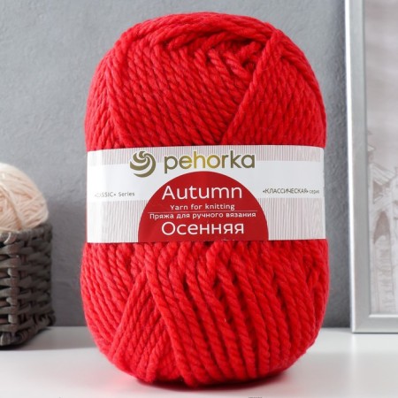 Autumn yarn 25% wool, 75% pan 150m/200g (88 red poppy)