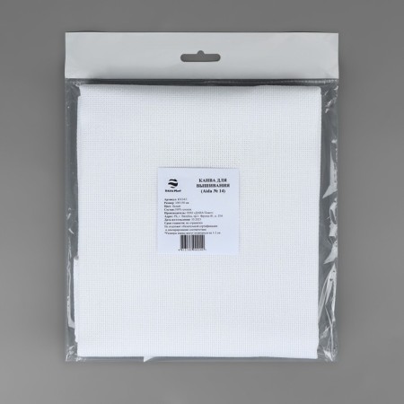 Canvas for embroidery No. 14, 100 × 150 cm, white color-2