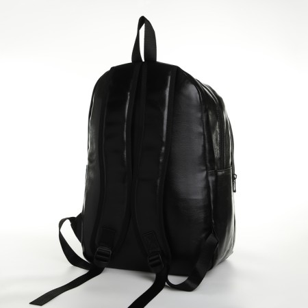 City backpack on a zipper, black color-3