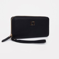 Women's wallet with lightning, black color