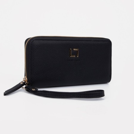 Women's wallet with lightning, black color
