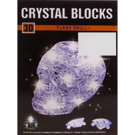 3D puzzle crystalline “Skull, 49 parts, light effects, works from batteries-1