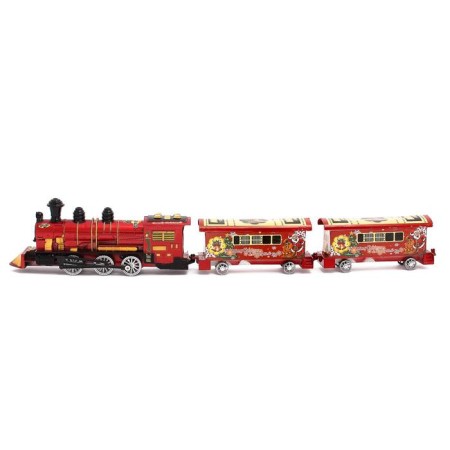 Inertial steam locomotive with wagons, MIX color-1