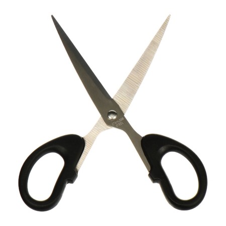 Chancellery scissors 15.5 cm office plastic handles, euro suspension-3