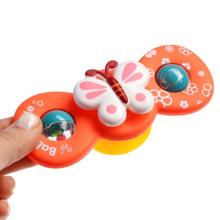 A set of bath toys “Spinners. Butterflies ", 3 pcs, on a suction cup, crush me-4