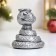 Figure "Snake-housewife" 8.5x7x7cm, silver
