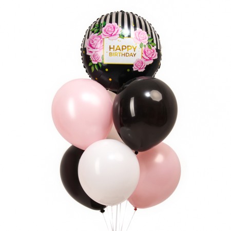 Набор шаров «Happy birthday», латекс, фольга, набор 7 шт.-1