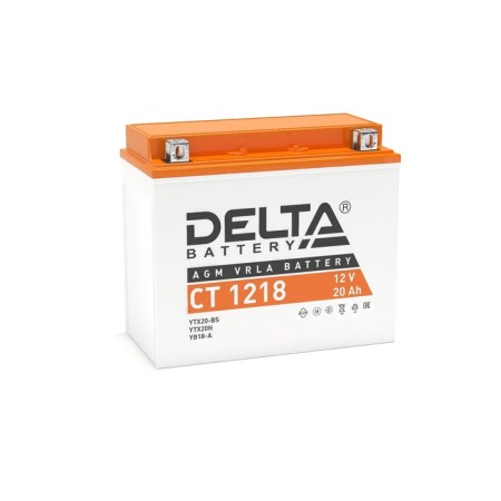 DELTA Battery ST1218 (YTX20-BS, YTX20H, YB16-B-CX, YB16-B, YB18-A) 12 V, 20 ACh straight