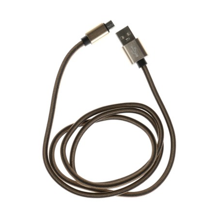 MicroUSB cable - usb, 2.1 a, nylon braid, 1 meter, golden-2