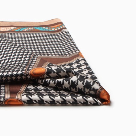 Women's scarf minku 70*70 cm, brown-1