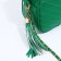 Bag Cross-Bodi with a zipper, green color