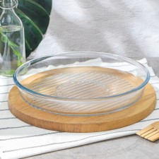 Circle form for baking and baking of heat -resistant glass Grill Borcam, D = 32 cm