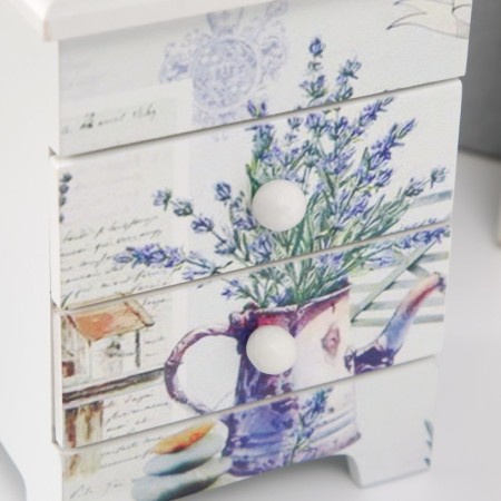 Casket Wood 3 boxes "Lavender jug ​​with lavender" 6.5x9x12 cm-1
