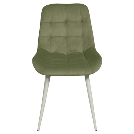 Quarter U -chair, velor tenerife nephritis / white metal-3