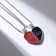 Kulons "Demetrons" Best Friends, Heart, Red-blue color in silver, 45 cm