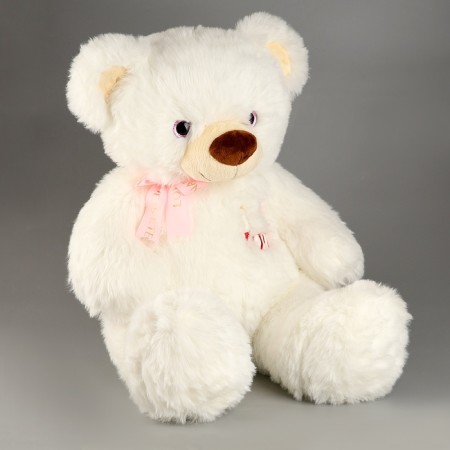 Soft toy "Bear" I love you, 80 cm, white color-1