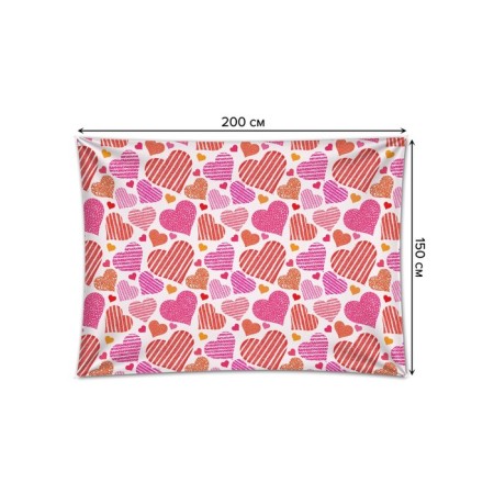 Decorative panel with photo printing "A lot of hearts", horizontal, size 150x200 cm-1