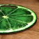 Board cutting and serving round kitchen "lime in context", 25.5 cm