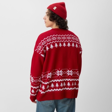 New Year. Knitted jumper kaftan "deer" size 54-9
