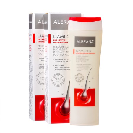 Hair shampoo Aleran bio keratin, restoring, 2 bottles of 250 ml