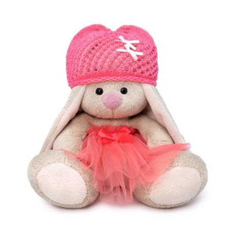 Soft toy "Bunny mi in a skirt from a grid", 15 cm